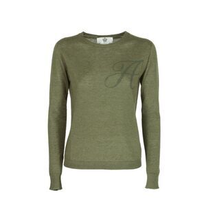 Dee Ocleppo Cashmere Crew Neck Pullover Sweater Women Green Sweaters